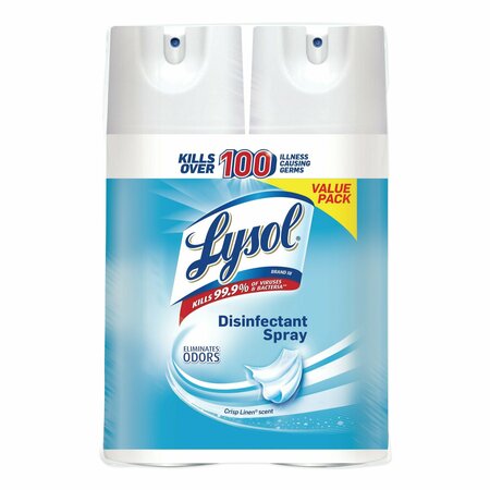 LYSOL Cleaners & Detergents, Aerosol Spray, Crisp Linen®, 12 PK 19200-89946